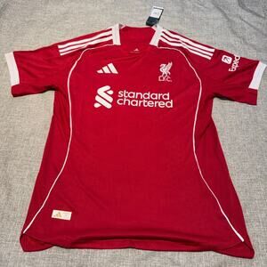 Liverpool FC 25/26 Home Jersey Mens XL Adidas Red Soccer Shirt NWT LFC EPL